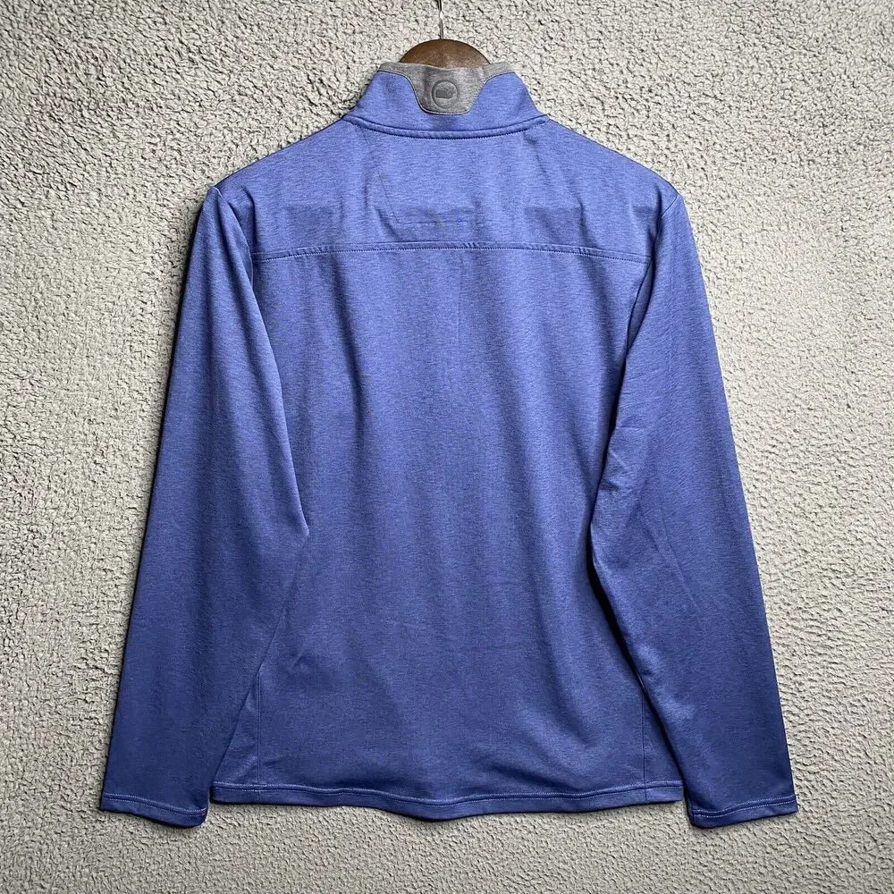 Vineyard Vines On the Go Shep 1/4 Zip Shirt Men’s Deep Bay Blue Mens Small